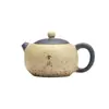 Tetera Roja de Pedernal, Tetera Shede, Juego de Té Kung Fu, Tetera para Uso en Oficina y Hogar, Juego de Té con Textura de Cerámica Gruesa