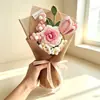 Dia dos Namorados, Dia dos Professores, Flores Artificiais de Crochê, Tulipas, Rosas, Presentes de Aniversário, Lembrancinhas, Atacado Transfronteiriço