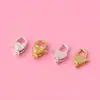 Plata de Ley S925 Hebilla de Resorte Brillante en Forma de Corazón Collar para Suéter Pulsera Conexión de Resorte de Espiga Accesorios DIY