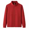 Nueva colección de otoño para hombre: Sudadera cárdigan casual, versátil para exteriores, de color sólido, con cuello alto, cierre de cremallera, 350g