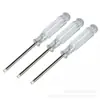 Destornillador Phillips 3.0 transparente de cristal mini de 95 mm de largo Destornillador pequeño de 3 mm Destornillador al por mayor