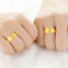 Anillo Par de Dragón y Fénix Galvanizado al Vacío Regalo de Boda Anillo Tenglong Fénix Anillo Sólido