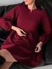 Wildberries Ruso Más Vendido 2026 Vestido de Primavera con Cuello en V y Mangas Abullonadas Moda para Mujer Falda Línea A Venta al por Mayor