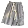 Shorts Casuales de Color Sólido tipo Waffle para Hombres y Mujeres, Shorts de Casa de Verano, Delgados de Corte Holgado, Shorts de Cinco Puntos, Estilo Nuevo