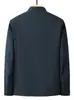 Transfronteriza 2026 Primavera y Otoño Color Sólido Cuello Alto Hombres de Mediana Edad y Mayores Transfronteriza Casual Estilo Papá Negocio Moderna Chaqueta