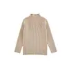 WuliBuYi 2026 Nuevo Invierno Ropa de Punto Cálida para Niños Moda Trendy para Niñas Suéter de Cuello Alto Capa Base