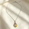 Collar Colgante de Tulipan Serie Esmalte Jardín de Monet Nuevo Verano Estilo Minimalista Transfronterizo Europeo y Americano