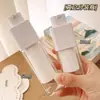 Botella dispensadora de vacío giratoria, tipo prensa para viaje, spray de loción cosmética, líquido base hidratante, botella vacía de muestra de emulsión de agua
