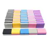 Esponja dupla face pequena quadrada unha unha unha unha reparo polimento costura de duas cores multicolor opcional bloco de lixa de quatro lados