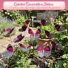 Nuevas estacas digitales creativas de mariposas transfronterizas, un juego de 12 decoraciones para jardín exterior para decoración de patio