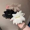 Super Hada Elegante Chifón Flor Pinza para el Cabello para Mujer Verano Parte Trasera de la Cabeza Clip Cola de Caballo Tocado Sentido Avanzado Simple Pinza de Primavera
