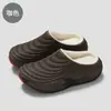 Pantuflas de Algodón Impermeables para el Hogar Mujer Invierno EVA Uso Interior en Casa Hombres Talla Grande Cálidas de Felpa y Algodón Hombres Invierno