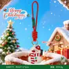 Llavero colgante de Navidad de cuero de dibujos animados, decoración de mochila, lindo juguete de muñeco de Papá Noel, regalo, venta al por mayor