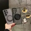 Funda Adecuada para Teléfono Móvil Samsung S25Ultra con Tacto de Piel Protección 360° Soporte Magnético Giratorio S24Fe Anti-Caída Transfronterizo A56