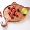 Plato Creativo de Madera Maciza para Pizza y Filete Plato de Madera para Frutas Frutas Secas Dulces Hogareño Estilo Europeo Montado en Pared Plato de Madera para Suplementos Alimenticios