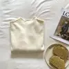 Suéter de cuello semi-alto de cuello de cisne para mujer, prenda interior otoño invierno 2026, que ilumina la piel, suéter de punto súper bonito