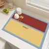 Tapete Drenante de Tierra de Diatomeas para Encimera de Cocina, Tapete Absorbente Simple para Platos del Hogar, Tapete Protector de Goma para Barra de Bar