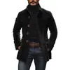 Traje de cárdigan con botones de bolsillo estilo europeo y americano de marca independiente Ins, color liso, para hombre, primavera y otoño, blazer con cuello alto 2025