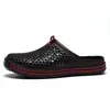 Zapatillas personalizadas de moda de verano para hombre, para exteriores, talla grande, de playa, con agujeros, puntera cerrada, de importación, zapatillas de media caña, sandalias de moda