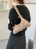 Outono Inverno Suede Retrô Estampa de Leopardo Bolsa de Axila Feminina 2026 Nova Bolsa de Mão Plissada com Laço Bolsa de Ombro Transversal