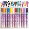 Pluma para Uñas Transfronteriza Punta Fina DIY Pintura Graffiti Resaltador Contorno Pluma Marcador Acrílico Set de Plumas