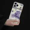 Pintura al Óleo Flores Aplicable a iPhone 16 A Prueba de Caídas 15 Pro Funda para Teléfono Se Convierte Instantáneamente en Apple 17 Pro Max Patrón Lichi 14