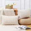 Amazon INS color sólido cojín de pana de raya gruesa para almohada coche hotel mirador Almohada Libro Rojo