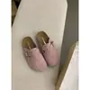 Estilo Retro Coreano Estilo Mori Suela Gruesa Baotou Medio Zapato Abierto Ropa Exterior para Mujer 2025 Primavera y Otoño Nuevo Versátil para el Trabajo Chanclas Birkensian