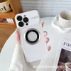 Funda con espejo protector de ventana grande de succión magnética con logo, adecuada para carcasa de teléfono móvil iPhone 15, cubierta protectora de carga mate Apple 14 13