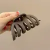 Pinza para el cabello de lujo de alta gama en color marrón, tamaño grande nuevo para cabello grueso, pinza de tiburón para recogidos en la parte posterior de la cabeza, accesorio para el cabello de uso diario