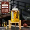 Garrafa de Licor Medicinal Selada de Alta Qualidade com Ginseng, Pote de Vidro Espessado com Bico, Garrafão de Vinho, Barril de Vinho, Recipiente Vazio