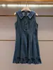 [En Stock] Vestido Chaleco de Mezclilla Lavada, Nuevo Diseño de Verano, Ropa Femenina de Alta Gama Personalizable de Shenzhen Nanyou