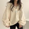 Sudadera con capucha Wubixie Invierno Nuevo Estilo Diseño de Retazos Holgada Nicho Estilo Coreano para Pareja Estudiante Mujer
