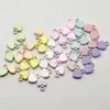 Colgante en Forma de Corazón, Encanto de Dibujos Animados Coloridos Pintado, Material DIY para Cadena de Teléfono, Accesorios de Joyería, Componentes de Aleación, Collar