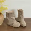 Botas estilo Martin de suela gruesa, botines cortos para mujer, botas de color marrón knight hasta la pantorrilla, nuevas botas otoño e invierno 2026