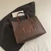Bolsa Tote Estampada de Grande Capacidade Estilo Francês de Nicho para Mulheres 2025 Inverno Nova Tendência Moda Ombro Bolsa de Compras