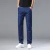 Calça Jeans Masculina de Verão Fina para Negócios Slim Fit Reta Versátil Calças Masculinas Negócios 2026