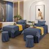 Cbha Color Puro Irishani Funda de Cama de Belleza Juego de Cuatro Piezas Salón de Belleza Terapia de Masaje Funda de Cama de Champú para Masaje Funda de Cama