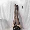 Ropa interior de seda de malla sexy con tirantes y puntos estrellados, calcetines de una pieza, medias de seda de una pieza europeas y americanas, ropa interior antideslizante para mujer