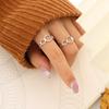 Anillo de apertura hueca cuadrada de marea ins de Europa y Estados Unidos, anillo de acero de titanio Joker de moda de viento frío para lavarse las manos sin recoger