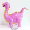 Nova decoração de festa temática de dinossauro em pé balão de filme de alumínio Tiranossauro Rex dragão cuspidor de fogo empurrar no chão bola de folha de alumínio