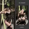 Encantador Fim de Temporada Sino Alça Cruzada Couro Envernizado Não Tira Renda Transparente Qqny Seios Pequenos Mostra Grande Sexy Macacão para Mulheres