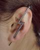Kayi Aretes y Ganchos para Oreja Personalizados de Moda Europea y Americana para Mujer, Perforación Auricular Diagonal con Agujas para Oreja con Rayos Rodeando el Cuerpo Humano
