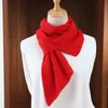 25 Cachecol Pequeno Cruzado Outono e Inverno Feminino Caxemira Versátil Masculino Quente Fino Cor Sólida Estilo Coreano Curto Cachecol de Tricô Protetor de Pescoço