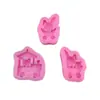 Molde de silicona con forma de tren de conejo, resistente a altas temperaturas, molde artesanal, apto para uso alimentario. Molde para fondant, chocolate y yeso.