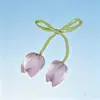 Nuevo Dulce Cinta Larga Flor Doble Cara Capullo Tulipán DIY Tocado Versátil Accesorios para el Cabello Accesorios para Ropa Venta al por Mayor