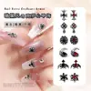 Accesorios de Aleación para Uñas Estilo Gótico Más Vendidos Transfronterizos con Pedrería, Cruz, Murciélago, Luna Creciente, Uñas Portátiles 3D Accesorios DIY