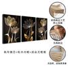 FONTE Fábrica moderna abstrata flor quarto pendurado pintura tela mural preto e dourado palavras sala de estar pintura decorativa