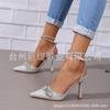 Juti spot estilo perenne tacones altos europeos y americanos moda transfronteriza talla grande zapatos de mujer sexy banda pedrería tacones altos de mujer