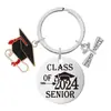Europa y Estados Unidos llavero de acero inoxidable transfronterizo con letras regalos inspiradores de graduación para estudiantes y profesores clase de joyería